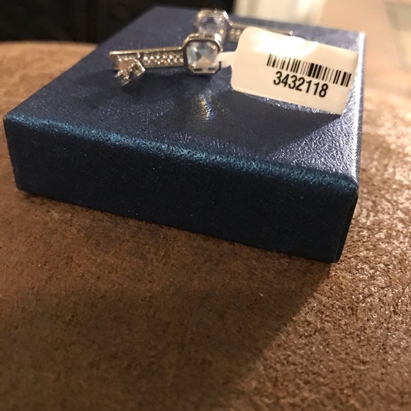 Simulated Diamond Earrings in Sterling Silver - Picture 4 of 5